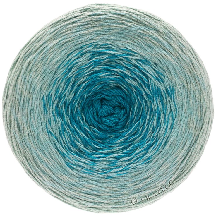 Lana Grossa TWISTED SUMMER SHADES | 1001-svijetlo siva/tirkiz/petrol
