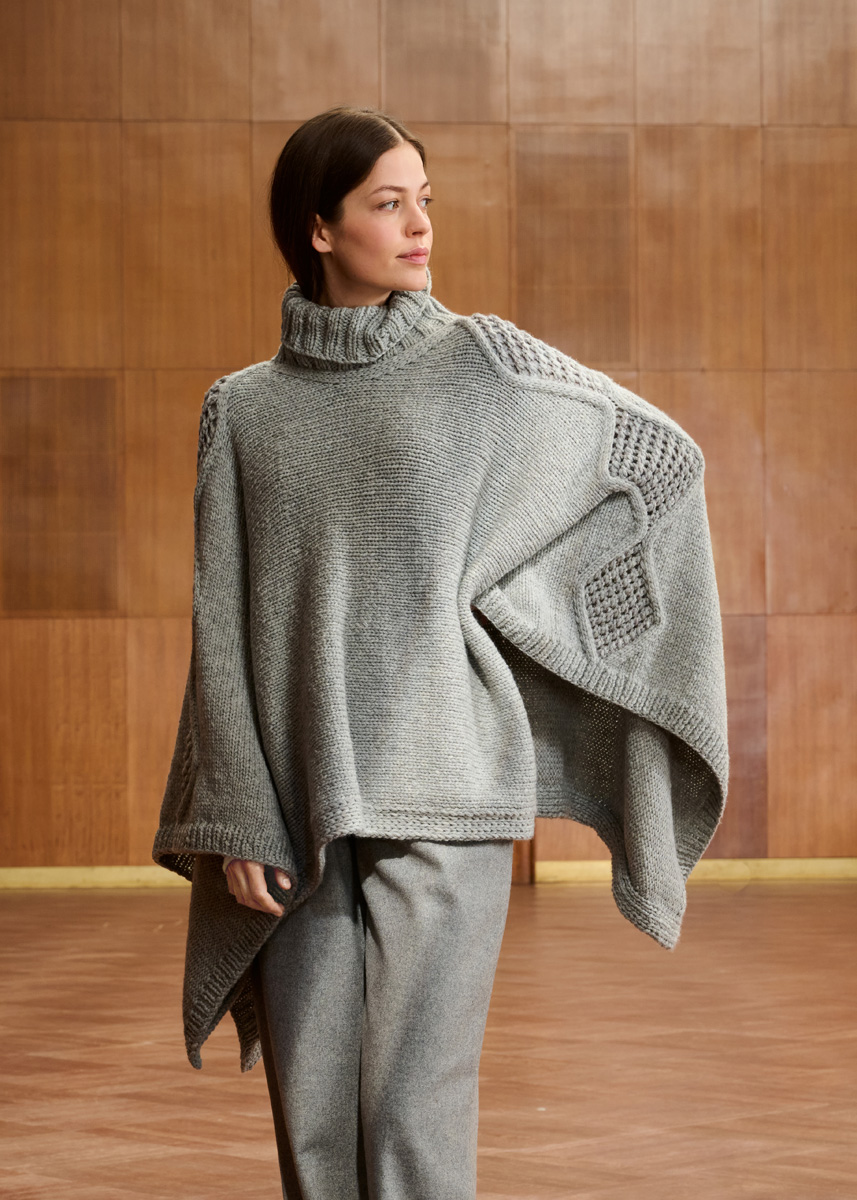 Lana Grossa PONCHO Cool Merino Big & Glamour