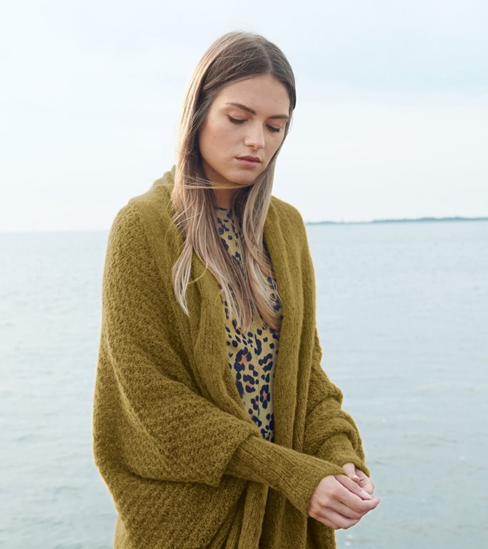 Lana Grossa JACKE IM WÜRFELMUSTER MIT SCHALTEIL Cool Air Fine