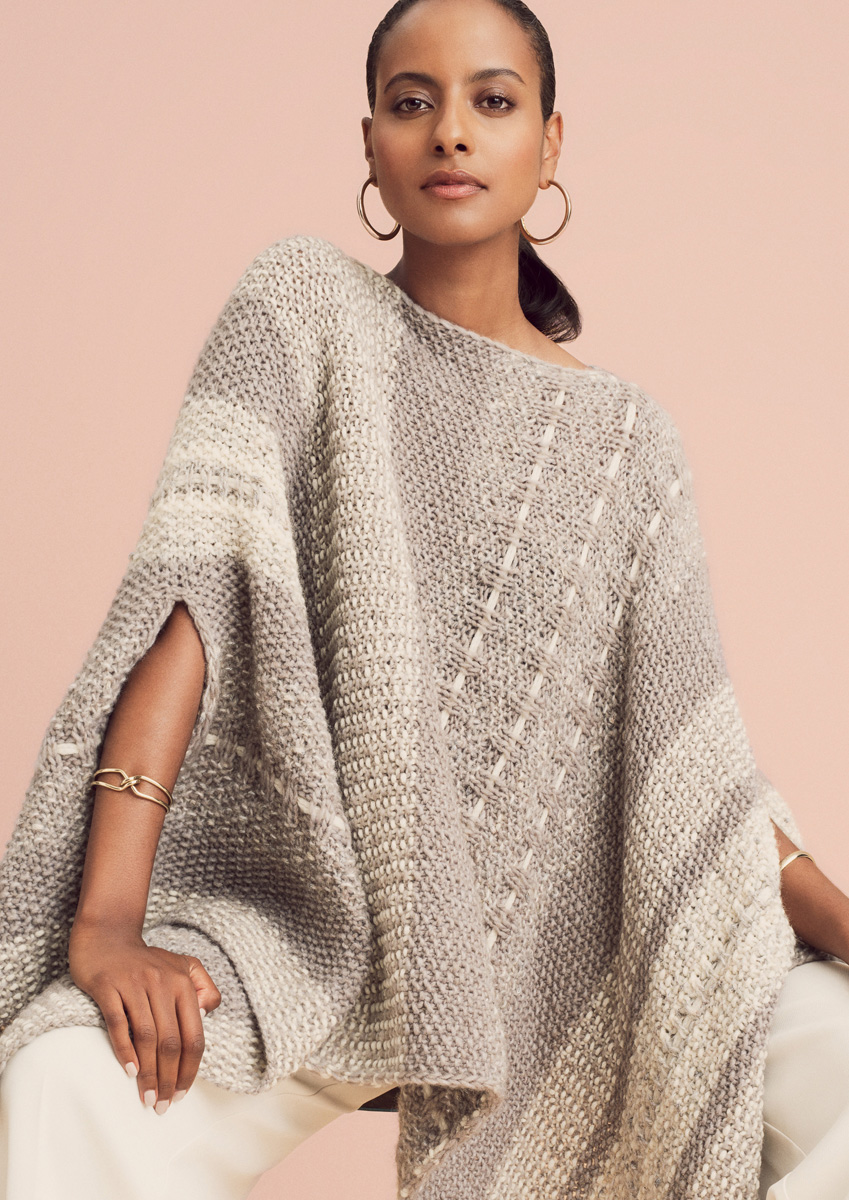 Lana Grossa PONCHO Alta Moda Cashmere 16/Cool Air/Fluffy