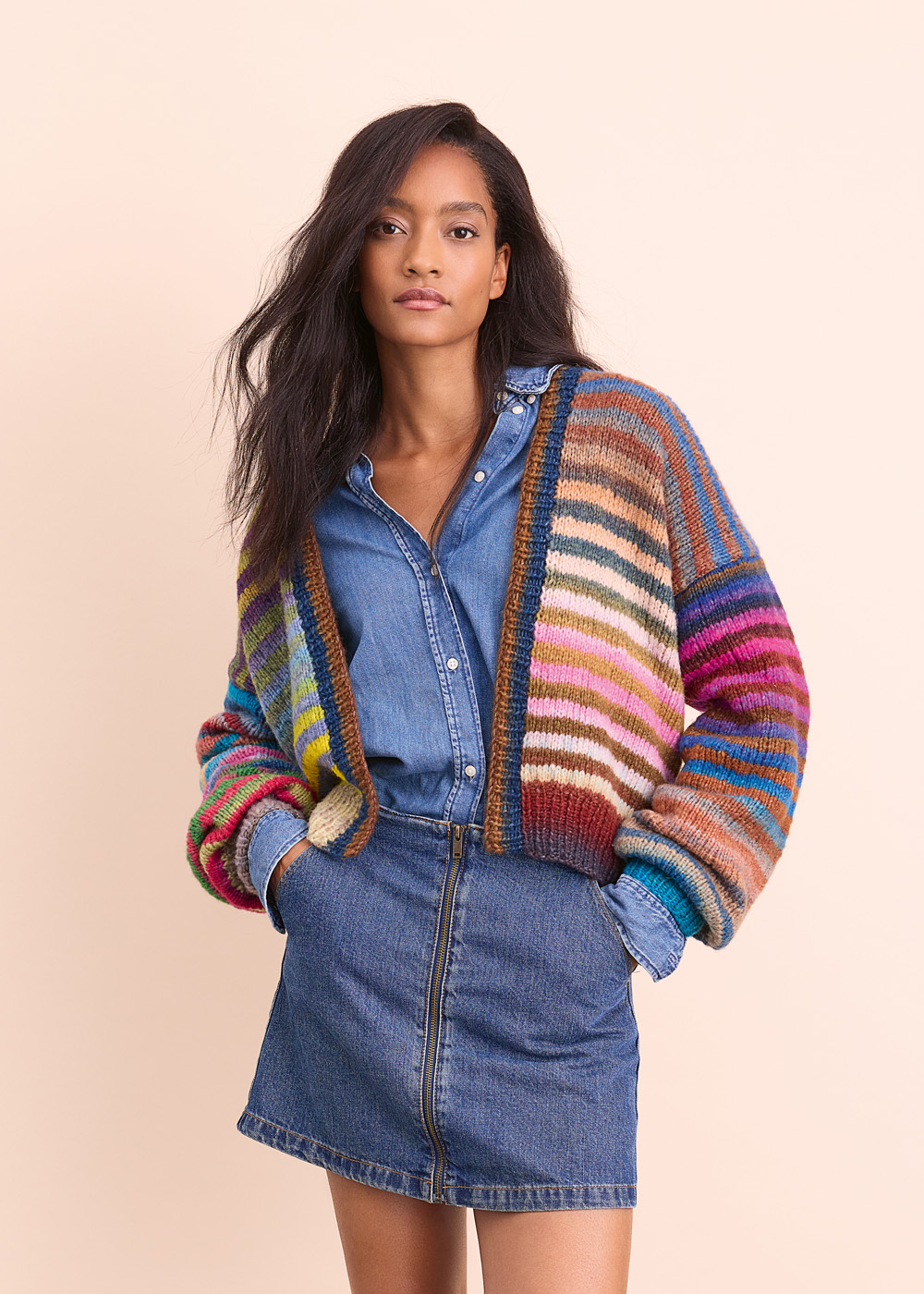Lana Grossa STREIFENCARDIGAN Candy