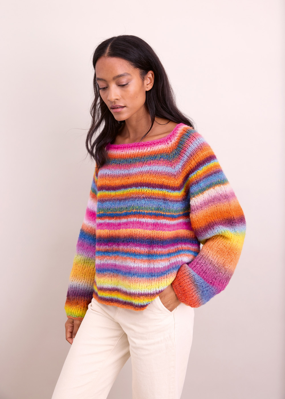Lana Grossa RAGLAN-PULLOVER TOP-DOWN Candy