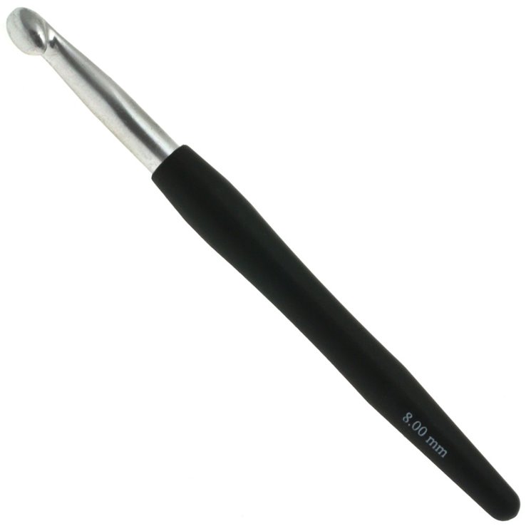 Lana Grossa Heklica / Kukica za vunu sa mekanom drškom (aluminijum) 8,0