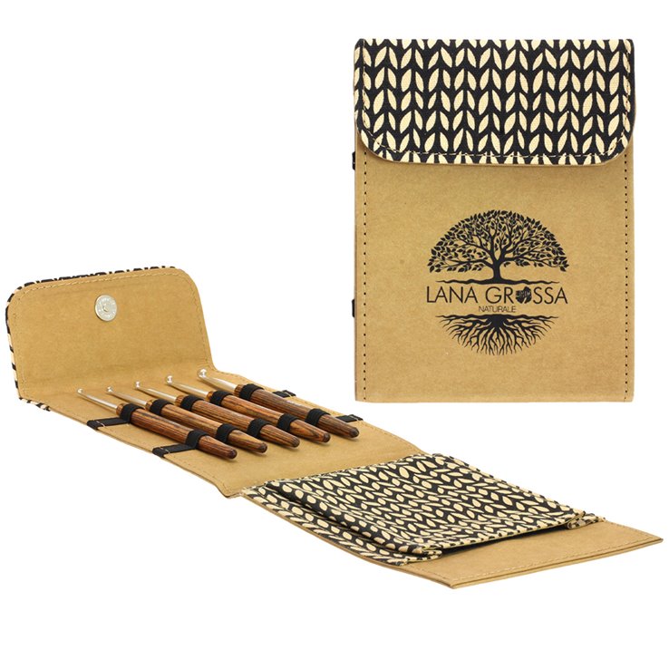 Lana Grossa Set vunenih heklanih kukica Naturale