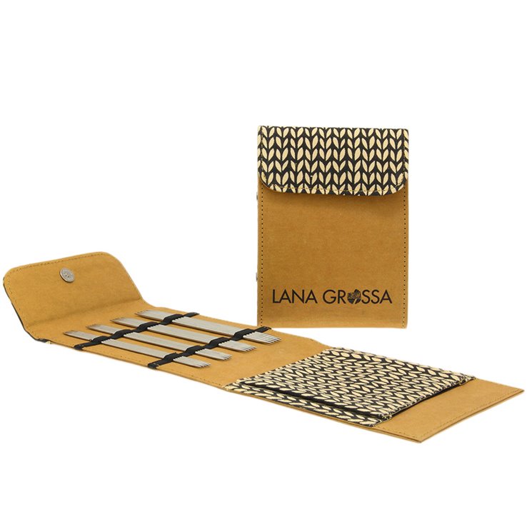 Lana Grossa Dvostruko istaknute iglice set dizajn-drvo boja 15cm (smeđa)