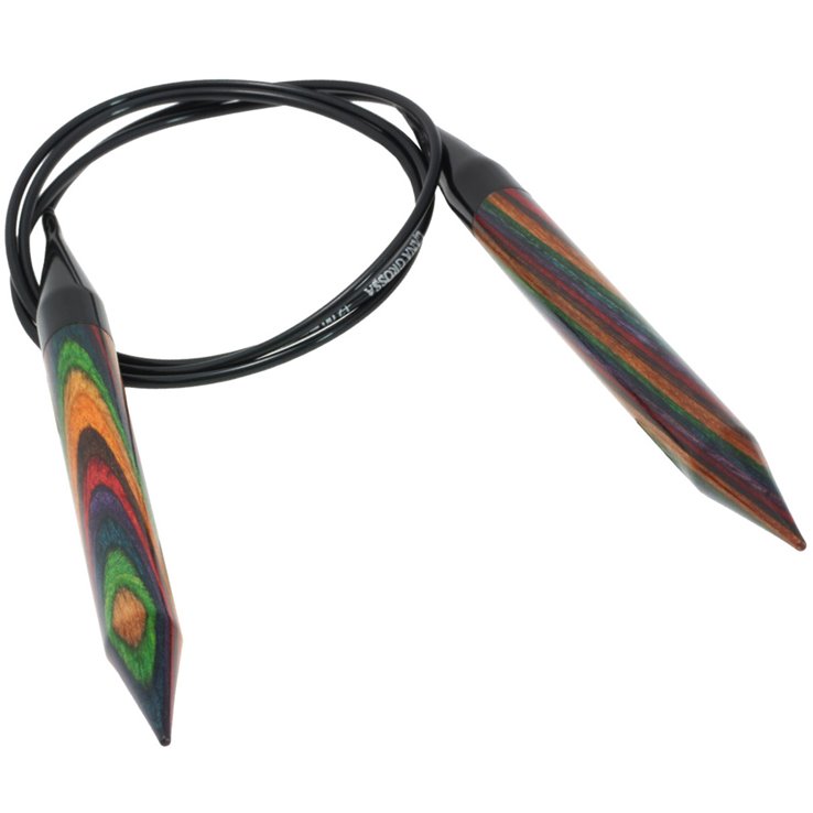 Lana Grossa Kružne igle za pletenje, drvo, raznobojno, veličine 12,0 / 100 cm