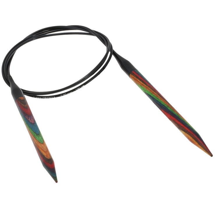 Lana Grossa Kružne igle za pletenje, drvo, raznobojno, veličine 7,0 / 100 cm