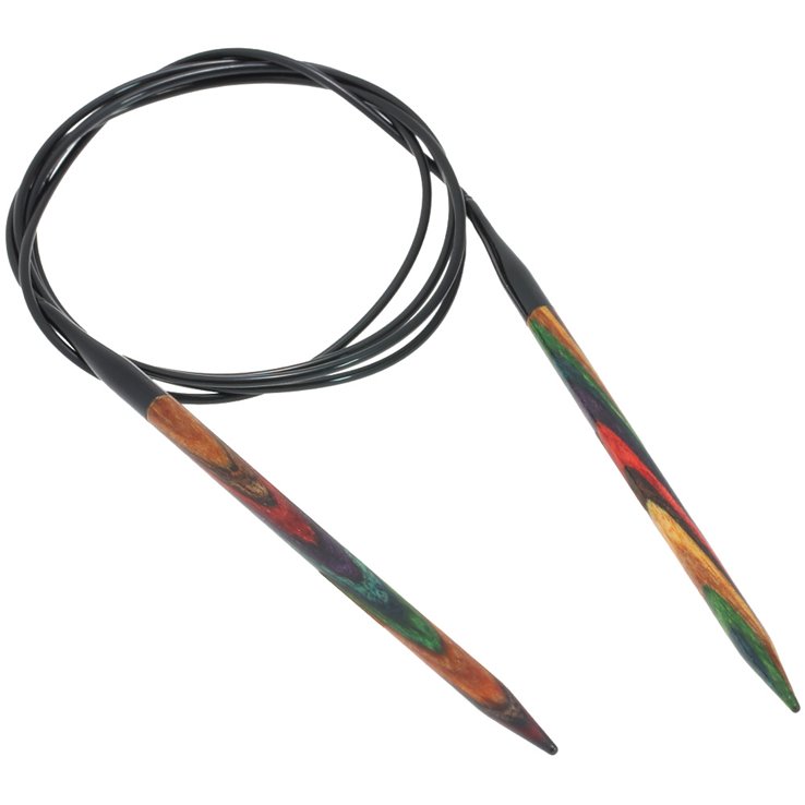 Lana Grossa Kružne igle za pletenje, drvo, raznobojno, veličine 5,5 / 120 cm