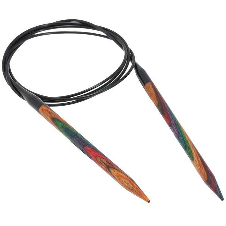 Lana Grossa Kružne igle za pletenje, drvo, raznobojno, veličine 6,5 / 120 cm