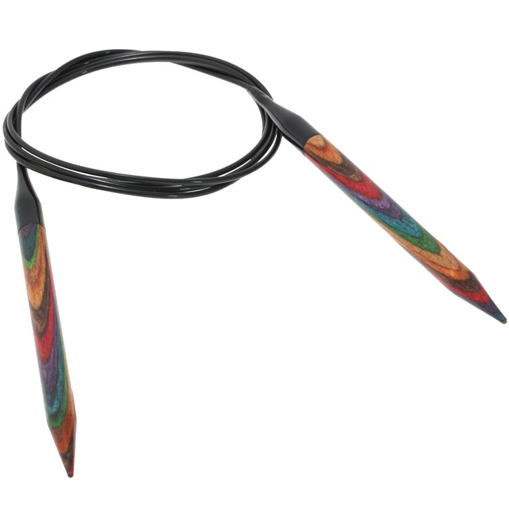 Lana Grossa Kružne igle za pletenje, drvo, raznobojno, veličine 7,0 / 120 cm