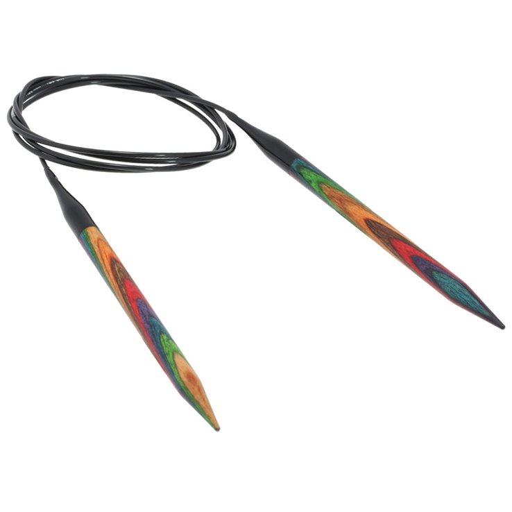 Lana Grossa Kružne igle za pletenje, drvo, raznobojno, veličine 8,0 / 120 cm