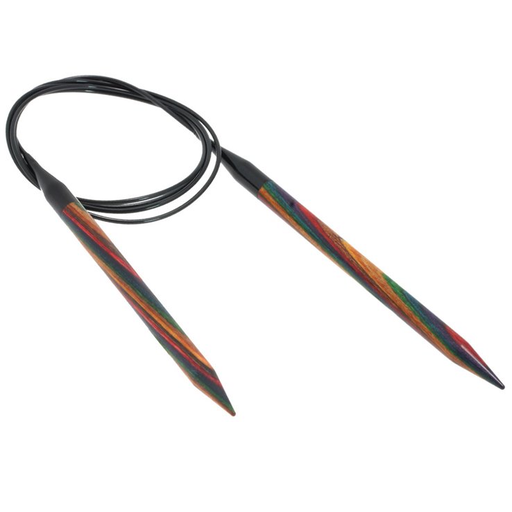 Lana Grossa Kružne igle za pletenje, drvo, raznobojno, veličine 9,0 / 120 cm