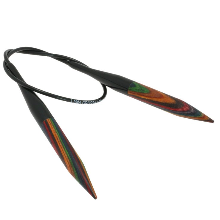 Lana Grossa Kružna igla za pletenje-drvo u više boja 9,0 / 40 cm
