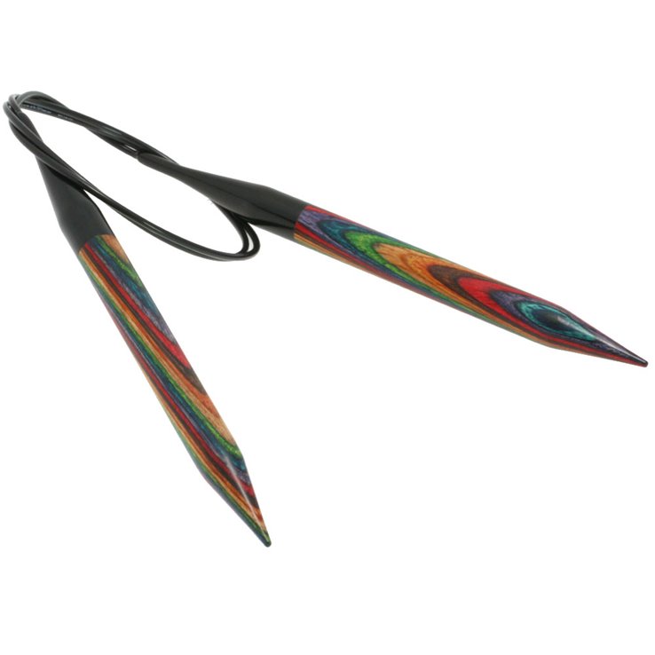 Lana Grossa Rundstricknadel Design-Holz Multicolor St. 12,0/80cm