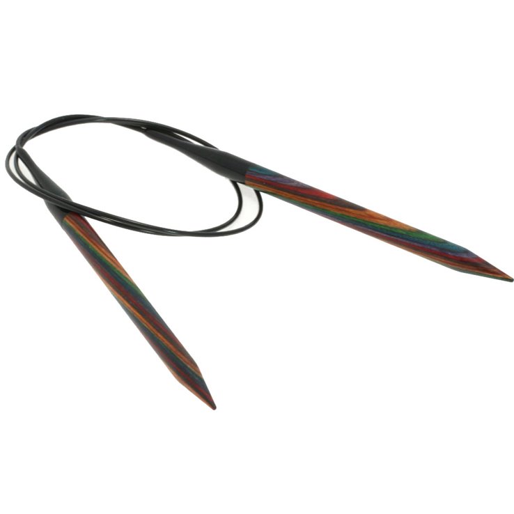 Lana Grossa Rundstricknadel Design-Holz Multicolor St. 8,0/80cm